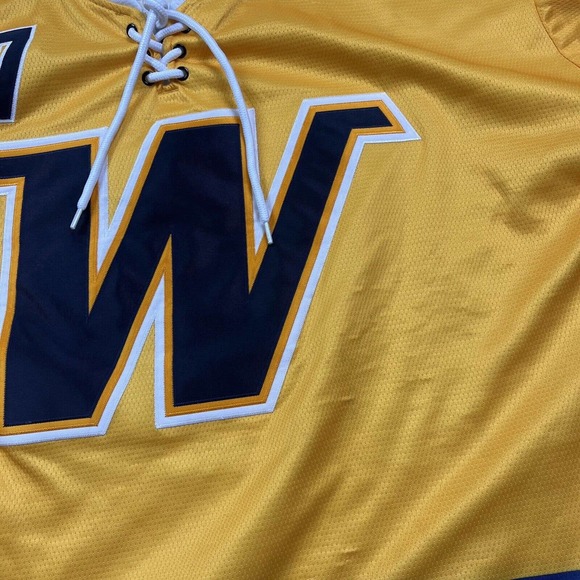Wayzata Trojans Hockey Jersey Minnesota Highschool Hockey‎ Yellow MN #7 Size S - Picture 4 of 8